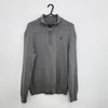 Preowned Polo Ralph Lauren Mens Quarter-Zip Jumper Size XS Grey Knit 1/4 Zip Pullover.