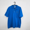 Preowned Lacoste Mens Basic Logo Polo Shirt Size FR6 / XL Blue Top Collared Short-Sleeve