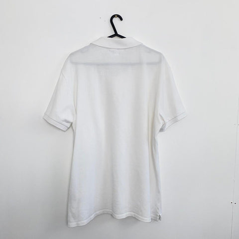 Ami Basic Heart Polo Shirt Mens Size XL White Designer Authentic Short-Sleeve.