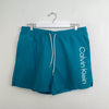 Calvin Klein Swim Shorts Mens Size XL Dark Turquoise Swimming Trunks Big Logo.