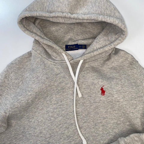 Polo Ralph Lauren Basic Hoodie Womens Size S Grey Pullover Embroidered Logo.
