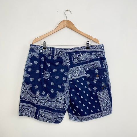 Polo Ralph Lauren Swim Shorts Mens Size 38 Bandana Paisley Holiday Trunks Logo.