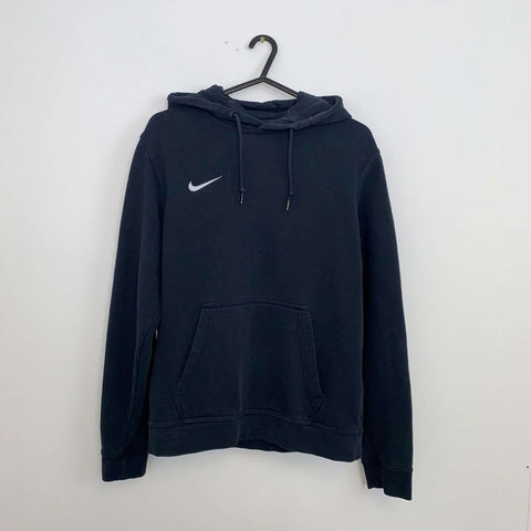Nike Basic Essential Hoodie Womens Size S Black Pullover Embroidered Swoosh Logo