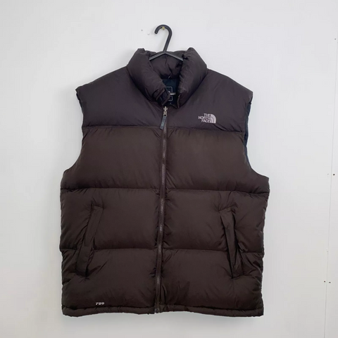 The north face brown rare puffer gilet