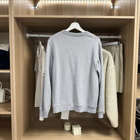 Lacoste Mens Basic Sweatshirt Size FR3 / S Grey Crewneck Spellout Sweat.