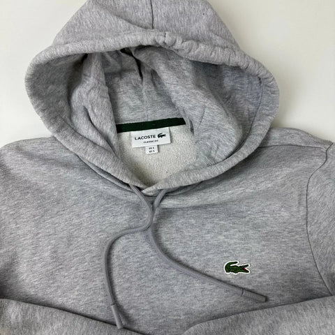 Lacoste Mens Pullover Hoodie Size S / FR3 Grey Croc Basic Logo Sweat.