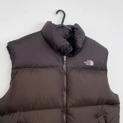 Vintage The North Face Puffer Gilet 700 Down Fill Vest Mens Size XL Brown TNF.